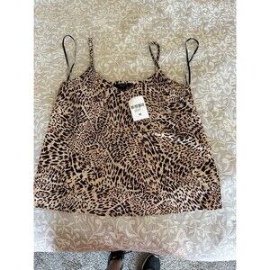 Forever 21 Cheetah Print Cami, Sz M, Adjustable Spaghetti Straps